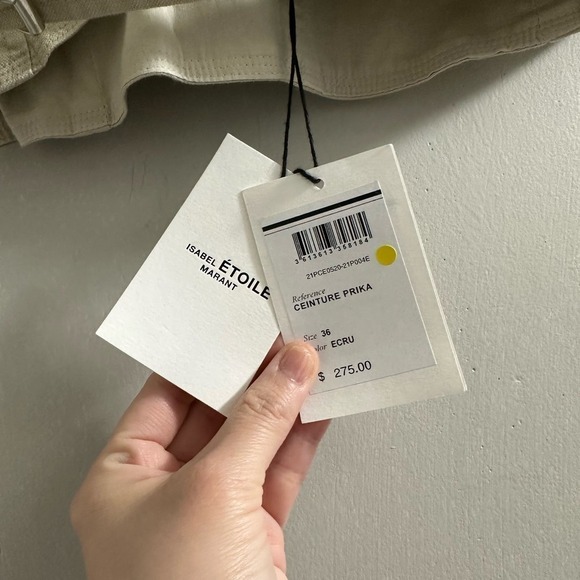 IVF Journey Fund 🫶
ISABEL MARANT Prika High-waist Belts Fabric Beige Ecru - Picture 3 of 10